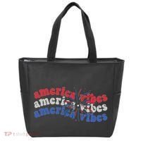 Cool Wavy America Vibes Fireworks Tote Bag thumb 0
