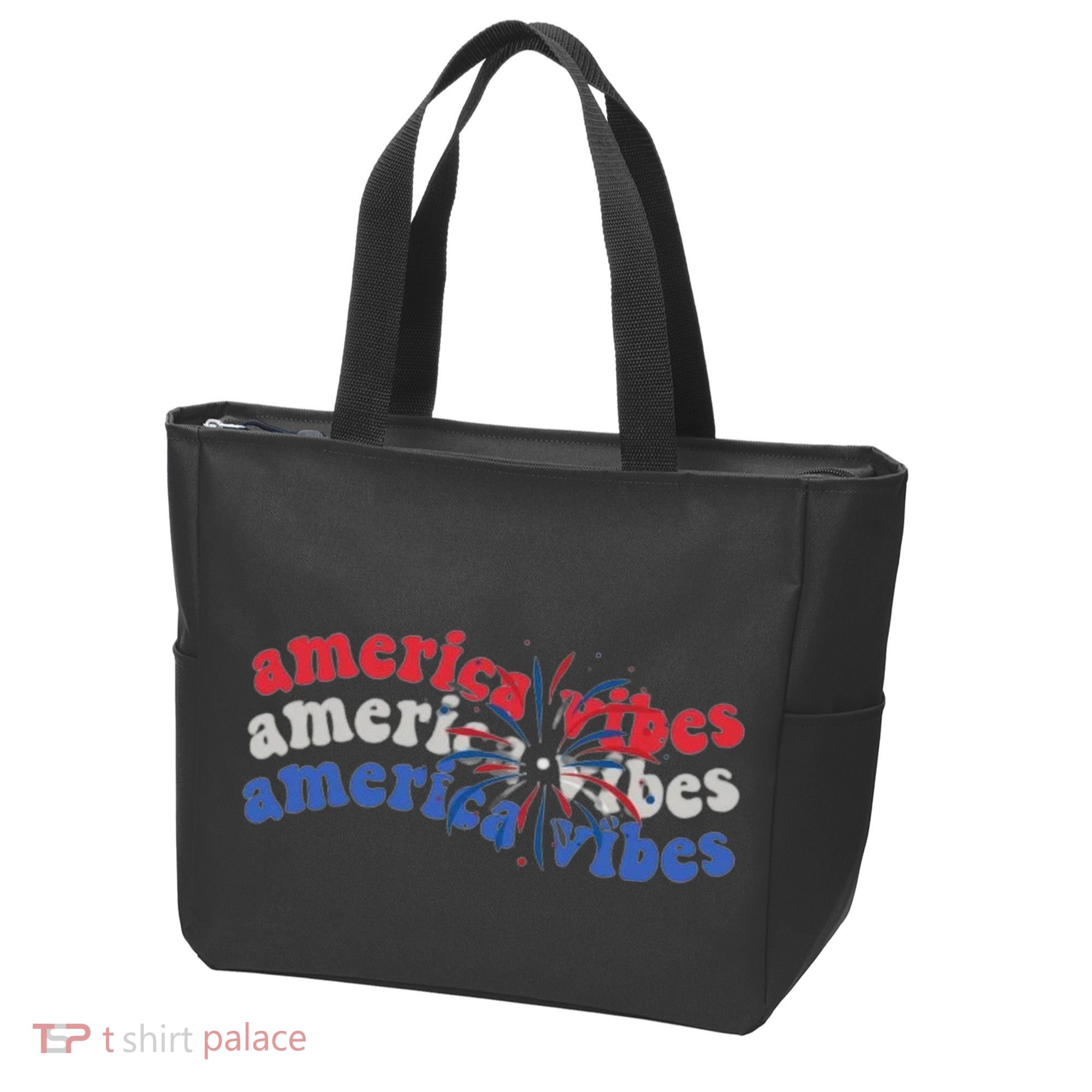 Cool Wavy America Vibes Fireworks Tote Bag