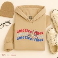 Cool Wavy America Vibes Fireworks Hoodie thumb 4