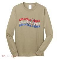 Cool Wavy America Vibes Fireworks Long Sleeve Shirt thumb 0
