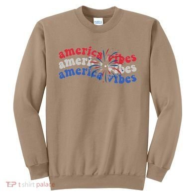 Cool Wavy America Vibes Fireworks Sweatshirt
