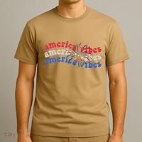 Cool Wavy America Vibes Fireworks T-Shirt thumb 3