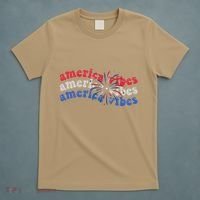 Cool Wavy America Vibes Fireworks T-Shirt thumb 5