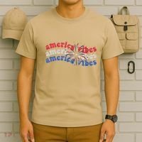 Cool Wavy America Vibes Fireworks T-Shirt thumb 6