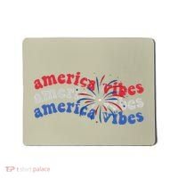 Cool Wavy America Vibes Fireworks Mousepad thumb 0