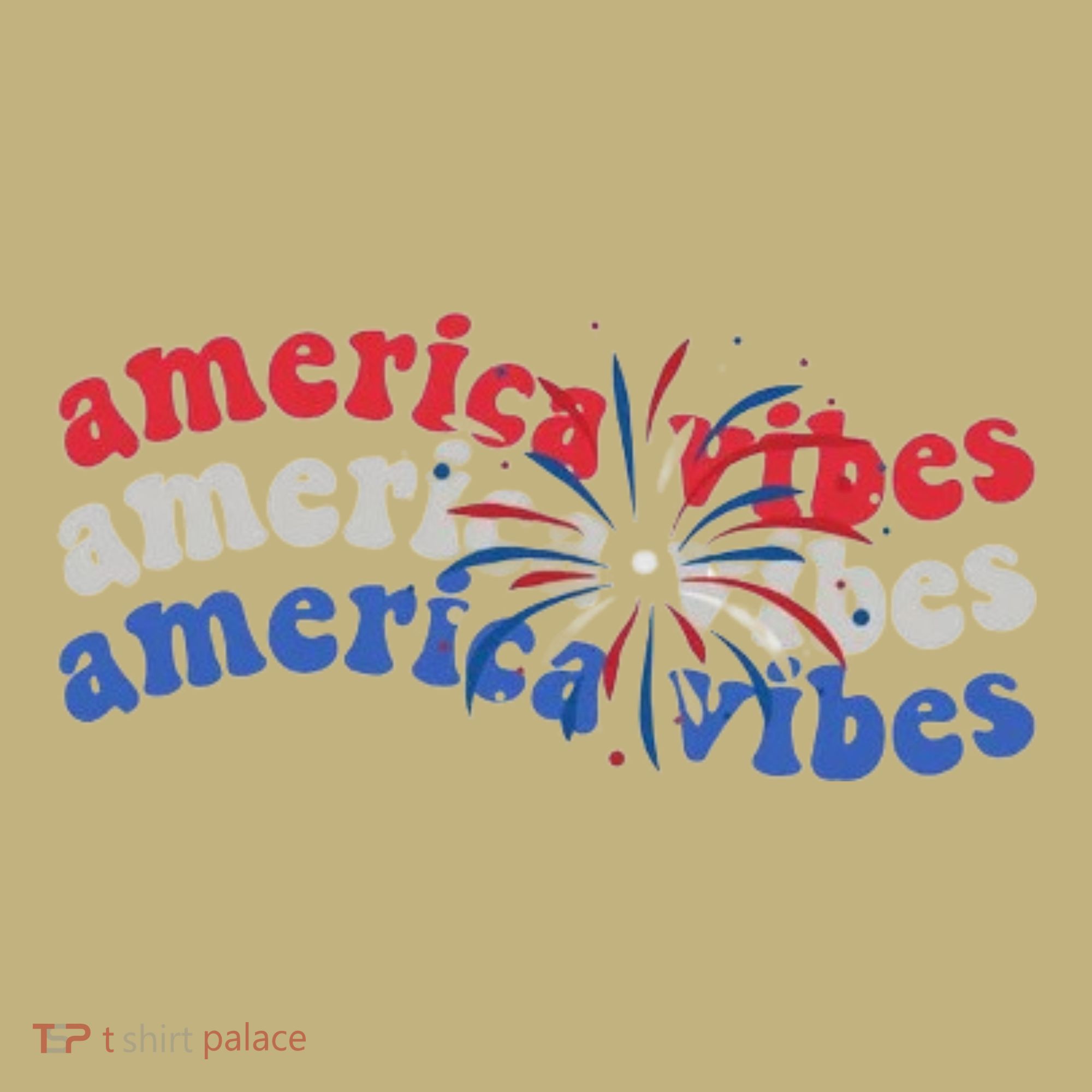 Cool Wavy America Vibes Fireworks Mousepad