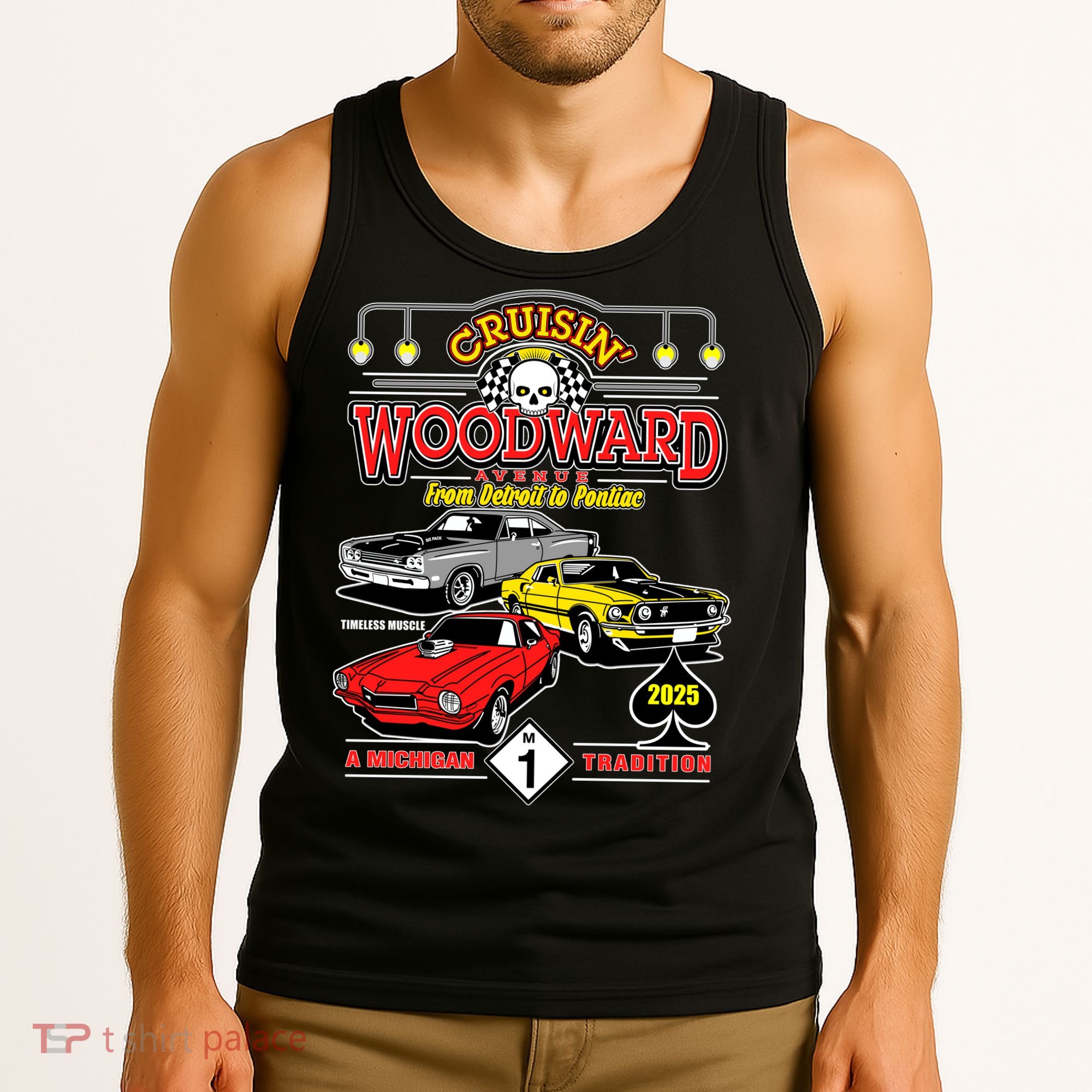 Crusin Woodward Avenue Timeless Muscle 2025 Tank Top