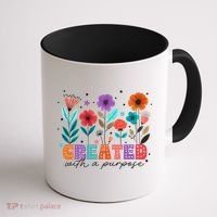 Created With A Purpose Jesus Christian Flower Wildflower Coffee Mug thumb 1