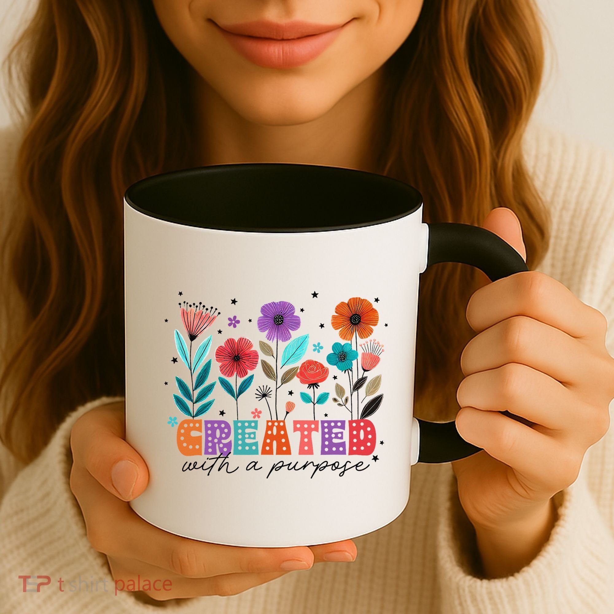 Created With A Purpose Jesus Christian Flower Wildflower Coffee Mug