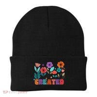 Created With A Purpose Jesus Christian Flower Wildflower Beanie thumb 0