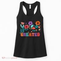 Created With A Purpose Jesus Christian Flower Wildflower Women's Tank Top thumb 0