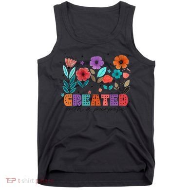 Created With A Purpose Jesus Christian Flower Wildflower Tank Top