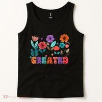 Created With A Purpose Jesus Christian Flower Wildflower Tank Top thumb 2