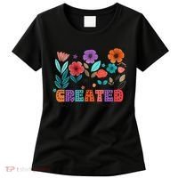 Created With A Purpose Jesus Christian Flower Wildflower Women's T-Shirt thumb 0
