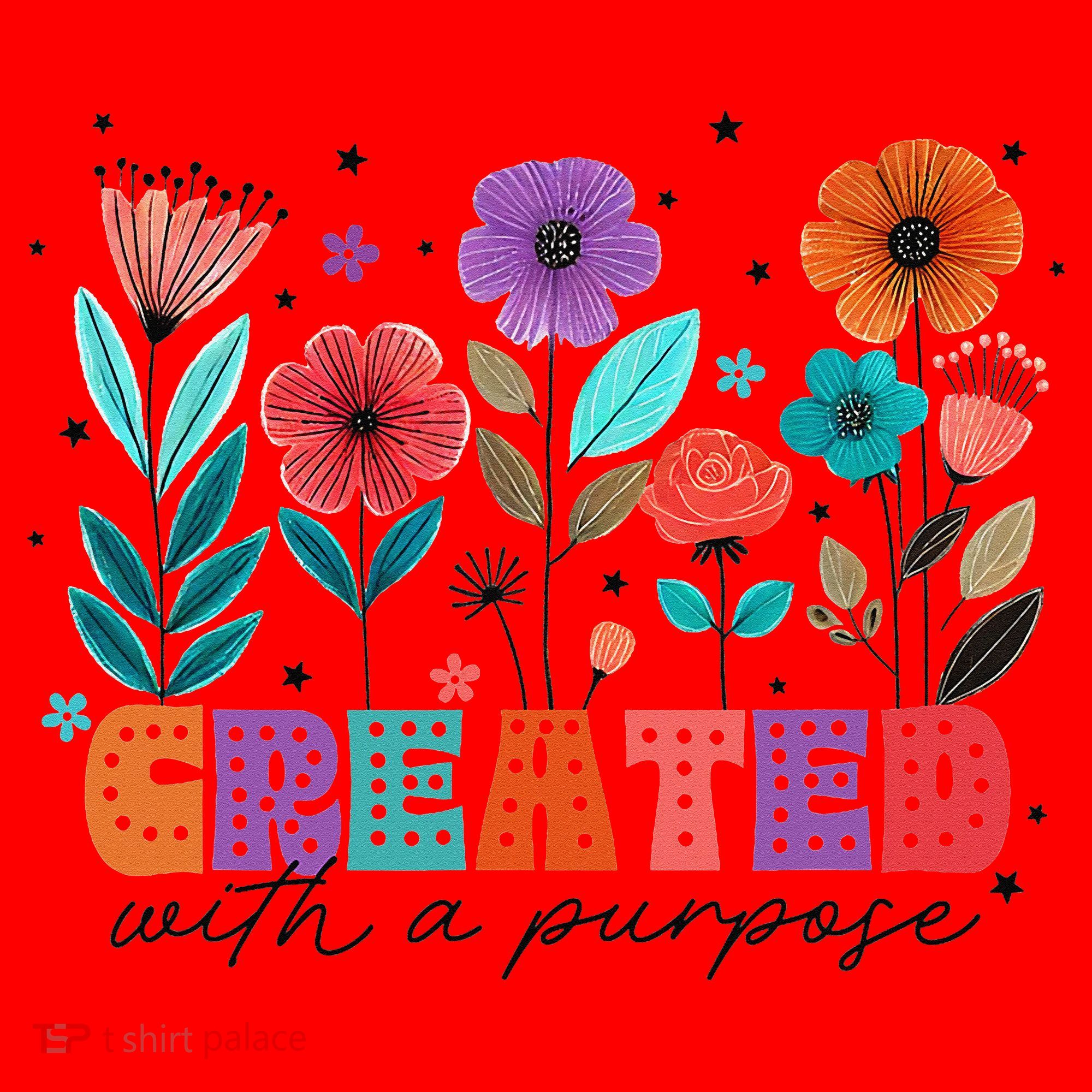 Created With A Purpose Jesus Christian Flower Wildflower Santa Hat