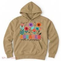 Created With A Purpose Jesus Christian Flower Wildflower Hoodie thumb 0