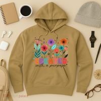 Created With A Purpose Jesus Christian Flower Wildflower Hoodie thumb 3