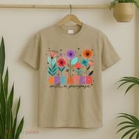 Created With A Purpose Jesus Christian Flower Wildflower T-Shirt thumb 2