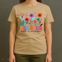 Created With A Purpose Jesus Christian Flower Wildflower T-Shirt thumb 4
