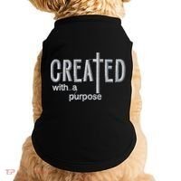 Created With A Purpose Christian Faith Jesus Embroidered Embroidered Doggie Tank thumb 0
