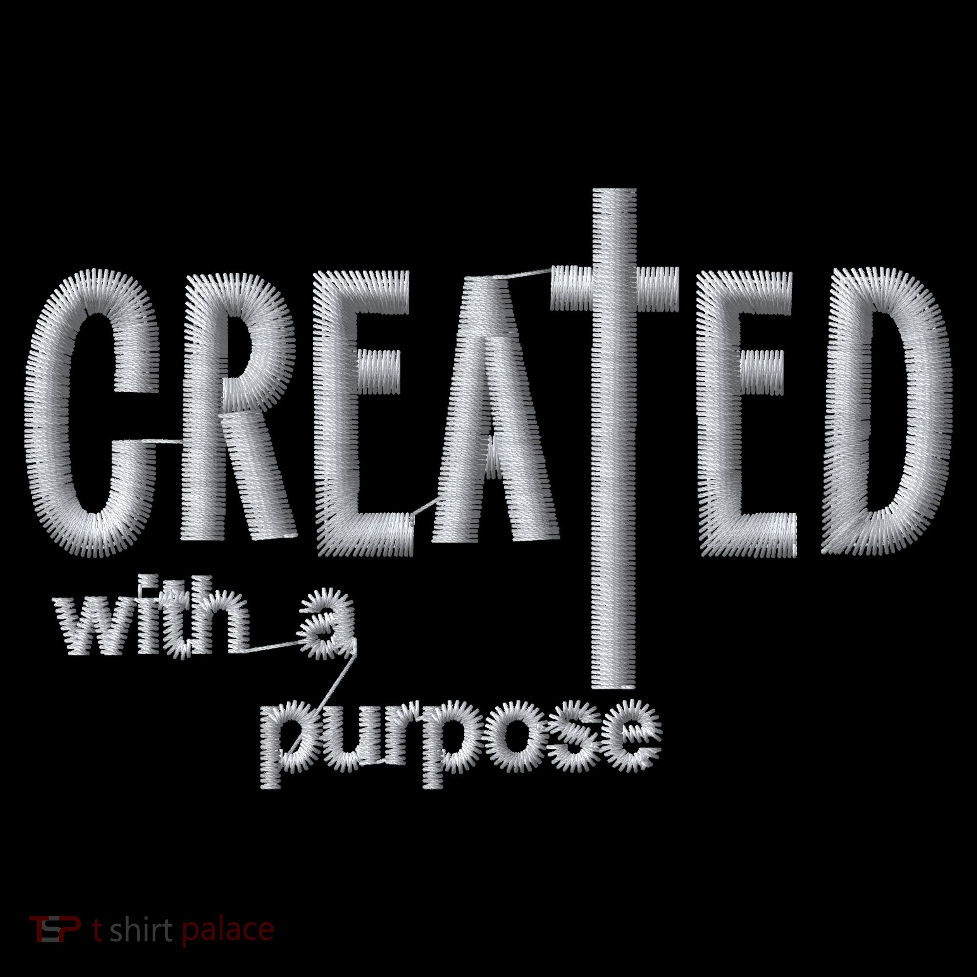 Created With A Purpose Christian Faith Jesus Embroidered Embroidered Bucket Hat
