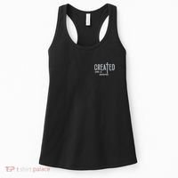 Created With A Purpose Christian Faith Jesus Embroidered Embroidered Women's Tank Top thumb 0