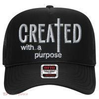 Created With A Purpose Christian Faith Jesus Embroidered Embroidered Hat thumb 0
