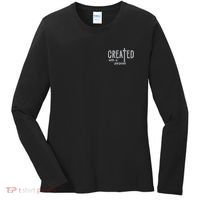 Created With A Purpose Christian Faith Jesus Embroidered Embroidered Women's Long Sleeve Shirt thumb 0