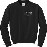 Created With A Purpose Christian Faith Jesus Embroidered Embroidered Kids Sweatshirt thumb 0