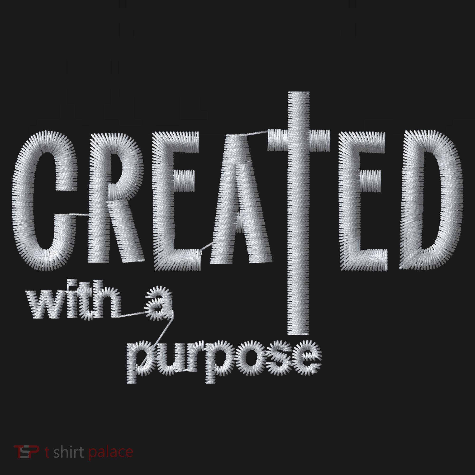 Created With A Purpose Christian Faith Jesus Embroidered Embroidered Kids Sweatshirt