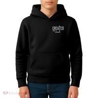 Created With A Purpose Christian Faith Jesus Embroidered Embroidered Kids Hoodie thumb 4