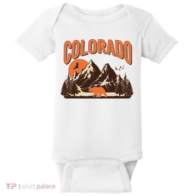 Colorado Wilderness Bear Mountains Baby Bodysuit