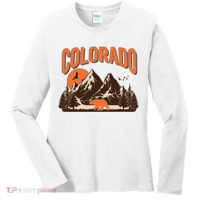 Colorado Wilderness Bear Mountains Women's Long Sleeve Shirt