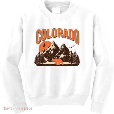 Colorado Wilderness Bear Mountains Kids Sweatshirt