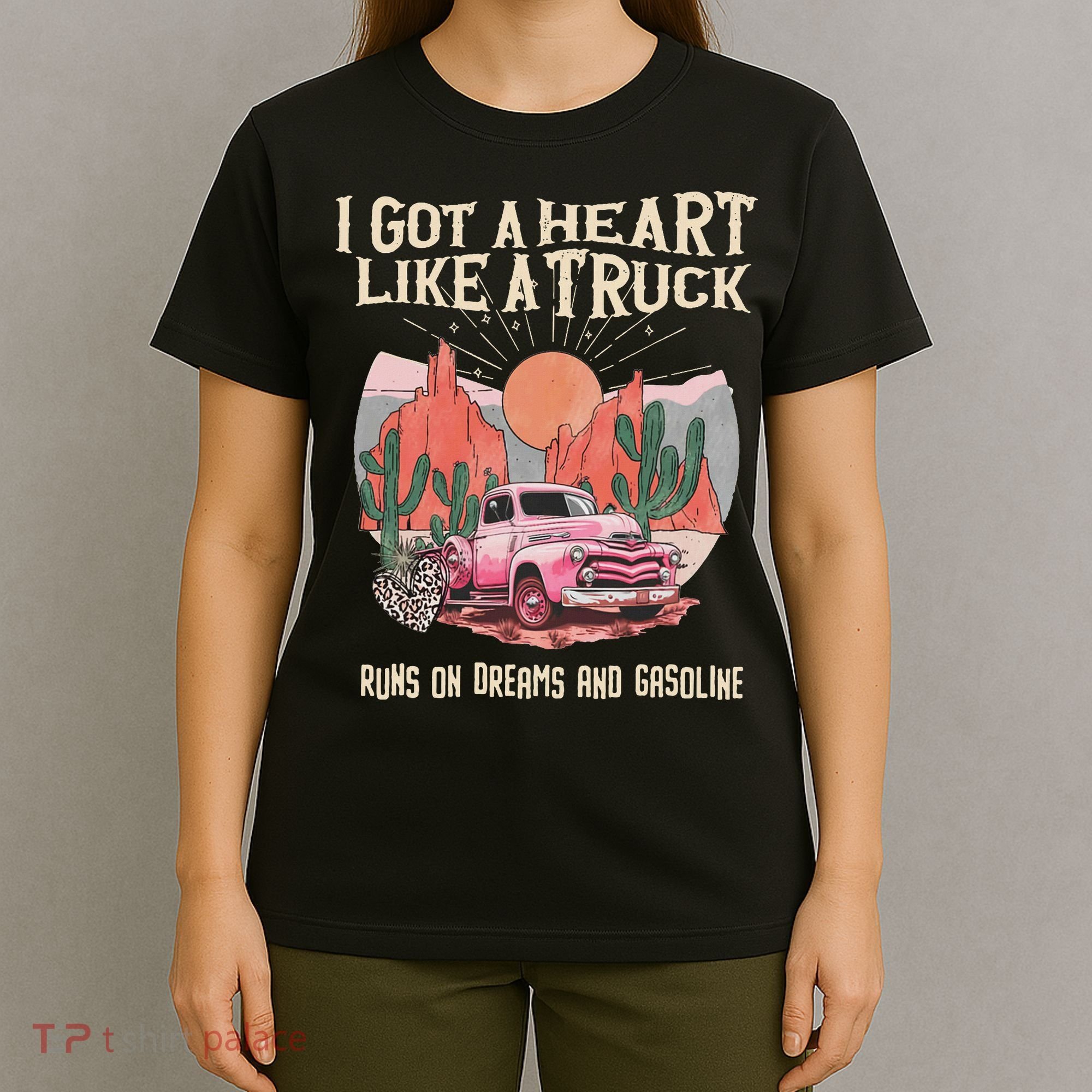 Country Western Boho Runs On Dreams And Gasoline I Got A Heart Like A Truck , T-Shirt