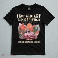 Country Western Boho Runs On Dreams And Gasoline I Got A Heart Like A Truck , T-Shirt thumb 5