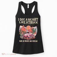 Country Western Boho Runs On Dreams And Gasoline I Got A Heart Like A Truck , Women's Tank Top thumb 0
