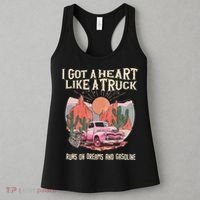 Country Western Boho Runs On Dreams And Gasoline I Got A Heart Like A Truck , Women's Tank Top thumb 3