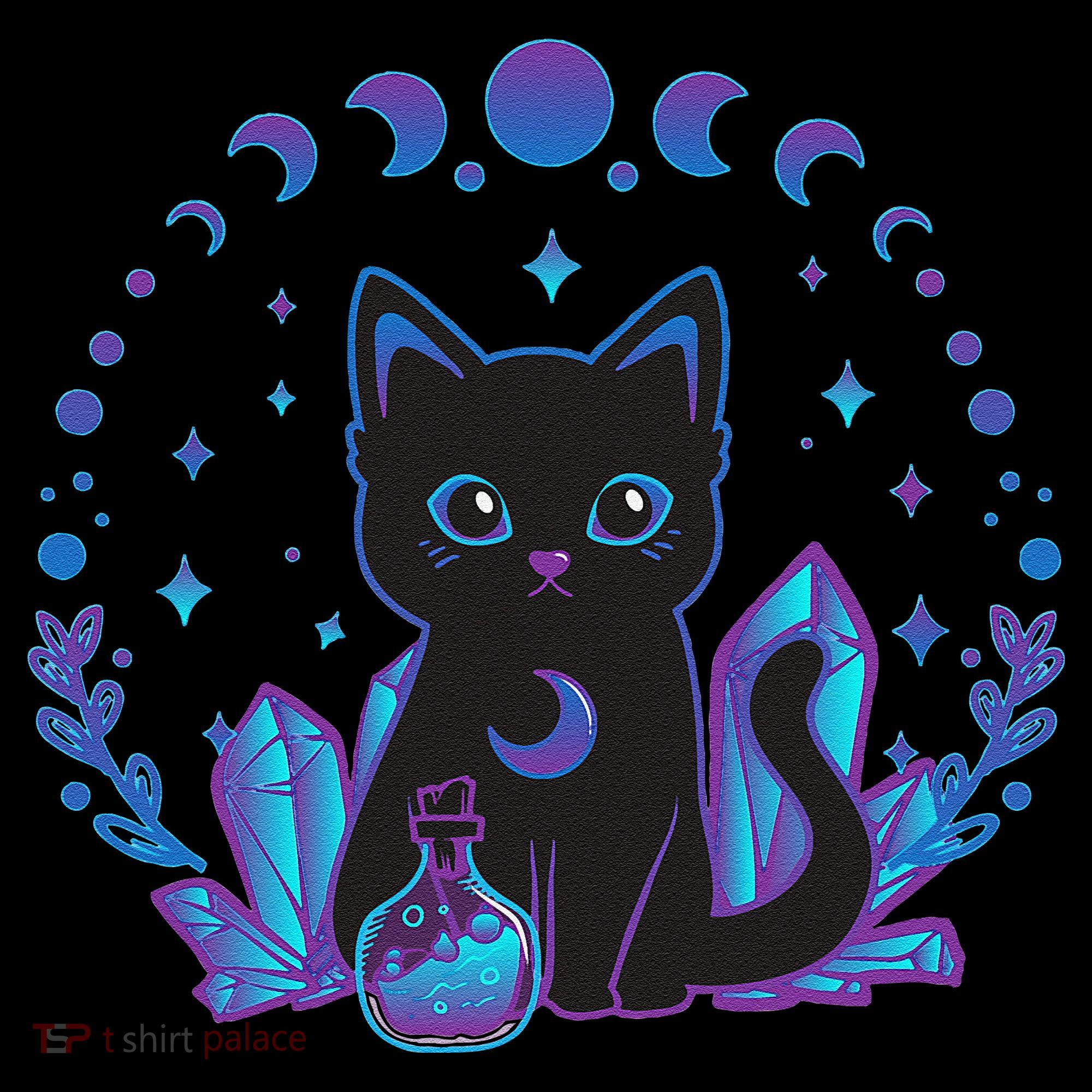 Cute Witchy Black Cat Crystal Alchemy Kawaii Pastel Goth Coffee Mug