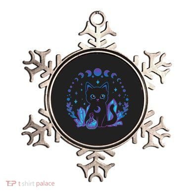 Cute Witchy Black Cat Crystal Alchemy Kawaii Pastel Goth Ornament