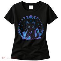 Cute Witchy Black Cat Crystal Alchemy Kawaii Pastel Goth Women's T-Shirt thumb 0
