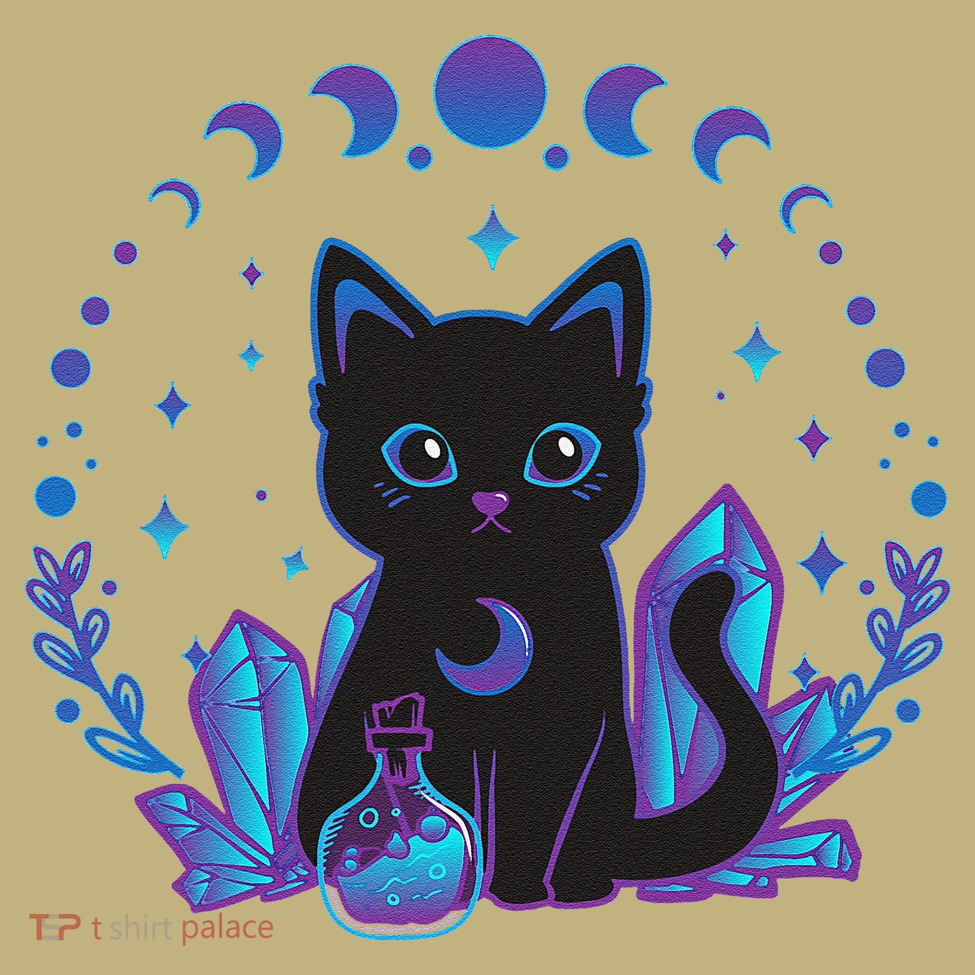 Cute Witchy Black Cat Crystal Alchemy Kawaii Pastel Goth Sweatshirt