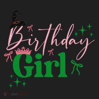 Cute Witch Birthday Girl Pink And Green Women's Sweatshirt thumb 2