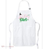 Cute Witch Birthday Girl Pink And Green Apron thumb 0
