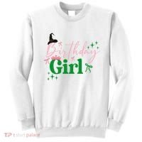 Cute Witch Birthday Girl Pink And Green Sweatshirt thumb 0