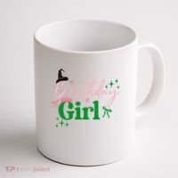 Cute Witch Birthday Girl Pink And Green Coffee Mug thumb 1