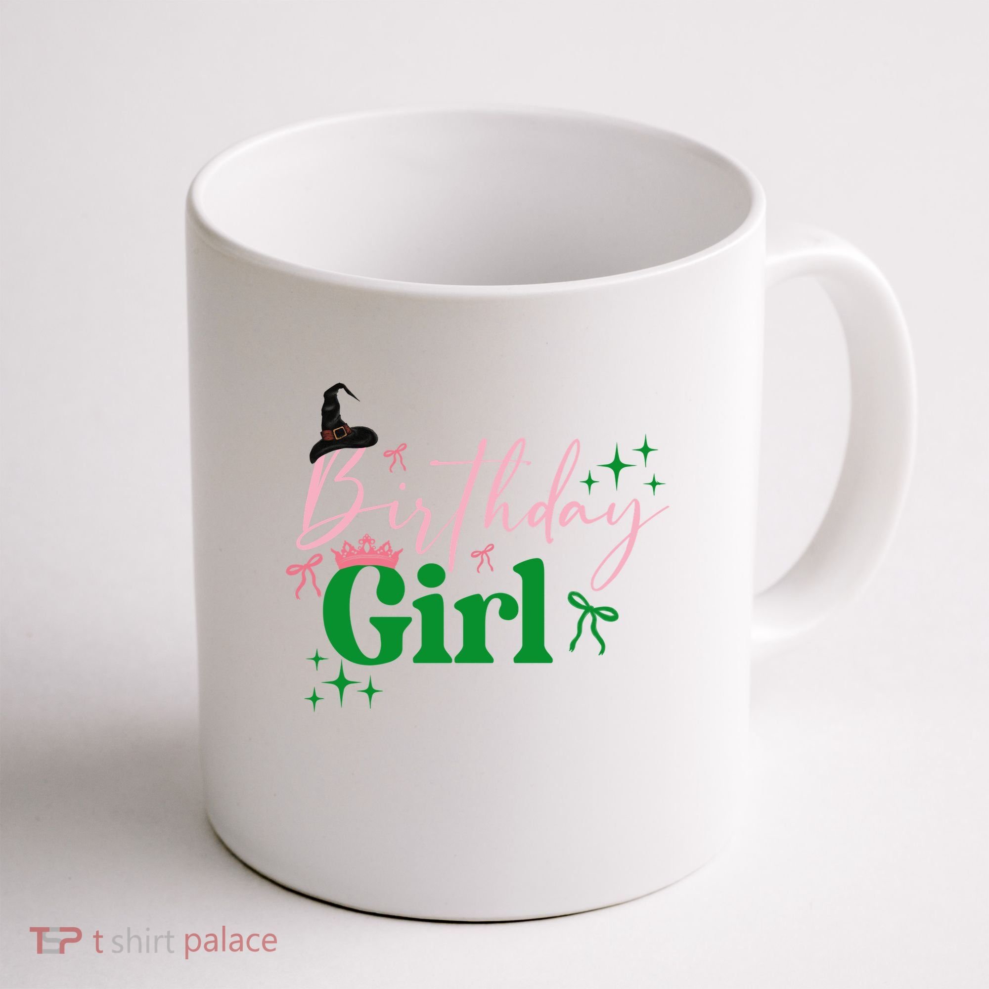 Cute Witch Birthday Girl Pink And Green Coffee Mug