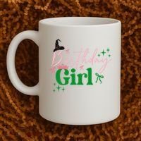 Cute Witch Birthday Girl Pink And Green Coffee Mug thumb 2