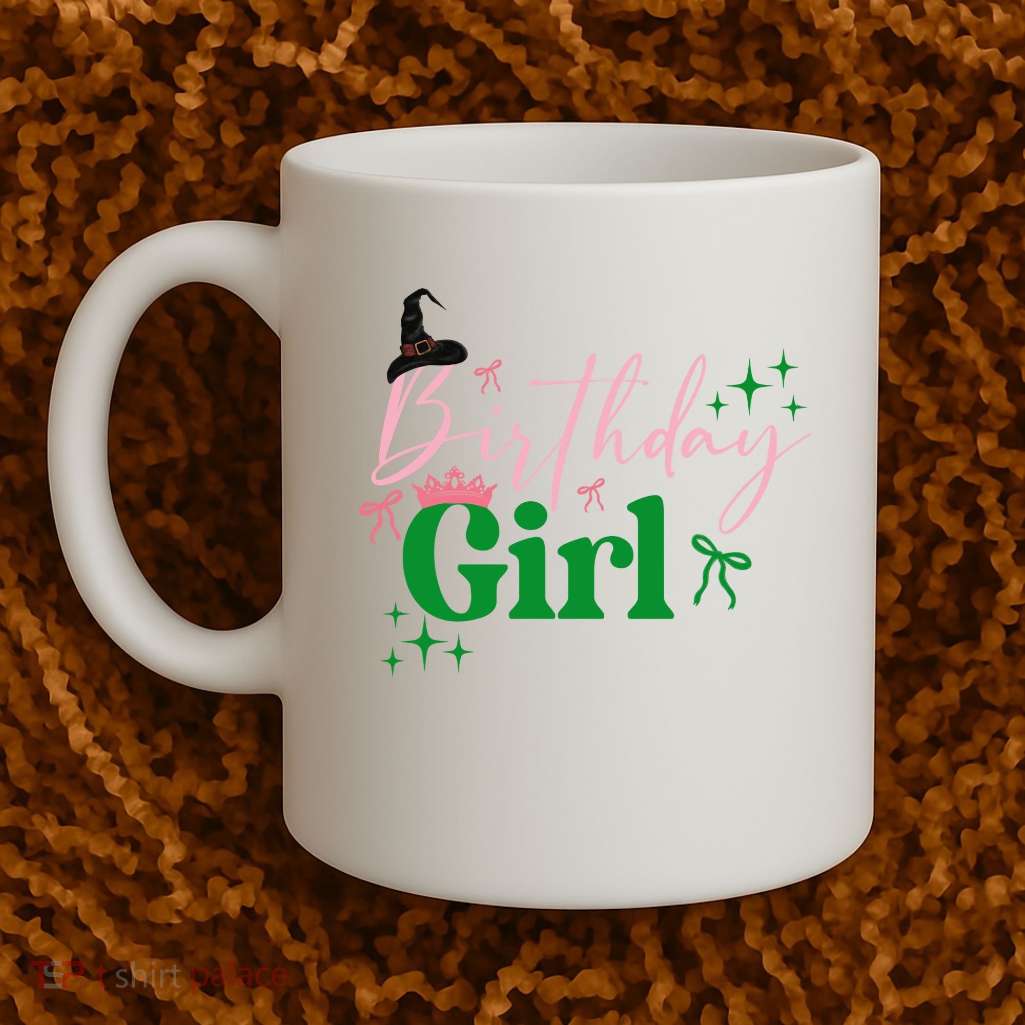 Cute Witch Birthday Girl Pink And Green Coffee Mug