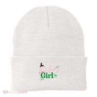 Cute Witch Birthday Girl Pink And Green Beanie thumb 0